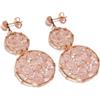 Vestopazzo Micro Rose Gold Orecchini 2 Tondi Cristalli