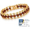 Bracciale Rudraksha 5 Mukhi Con Capsule Dorate Placcate Designer Caricate