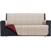 FRATELLI ZAMBETTI - Copridivano Lello Bicolor 3 posti Tortora e Bordeaux 279x180 cm