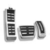 SAUANMNKTP Pedaliera Per Porsche Per Macan S 2014-2018 2019 2020 2021 2022 2023 2024 Copri Pedali Acceleratore Freno Auto Pedale Kit Freno(Foot Rest AT 3PCS)