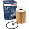 Bosch Filtro Olio per Auto P9147 - Protegge l'olio motore da fuliggine e da particelle metalliche - Offre una lubrificazione efficace del motore