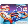 Hot Wheels Ultra Hots - Sfida Turbo Lanci, playset pista con 2 lanciatori azionabili, loop, incroci e zone di scontro, 2 macchinine incluse, giocattolo per bambini, 4+ anni, HXR71