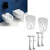 CERAMICA FLAMINIA Sanitari sospesi Flaminia App vaso Goclean, bidet, coprivaso rallentato slim, membrane antirumore e staffe di fissaggio