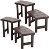 Intex 28515 - Panchina per PureSpa Rotonda 4 posti, 2 pezzi medi + 2 pezzi alti, Plastica, Marrone, 40-62 cm