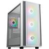 Cooler Master Case Cooler Master MasterBox 600 - Mid Tower ATX, Supporto scheda madre con connessione posteriore, 3 ventole SickeFlow da 140 mm e una ventola CF120, Bianco