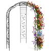 Relaxdays Padiglione per Rose, Metallo, HxLxP: 250 x 178 x 178 cm, Arco da Giardino per Piante rampicanti, Nero