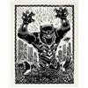 Komar Quadro da parete Marvel Black Panther Lino-Cut Charge - Dimensioni 40 x 50 cm - Camera dei bambini, decorazione da parete
