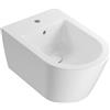CERAMICA GLOBO Bidet Sospeso Forty3 Globo 55x36: Design Moderno Monoforo Bianco Lucido - Cod. Articolo: FNS09BI