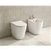 CERAMICA GLOBO Sanitari forty3 filomuro cm. 55x36 senza Brida Cleanstorm con sedile softclose - Cod. Articolo: FN001BI+FN009BI+FOR23BI