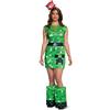 Disguise Costume da Creeper classico da donna per adulti, Verde, M (8-10) US