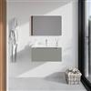 Parama Mobile bagno sospeso 80cm smoke green opaco un cassettone con lavabo bianco opaco| Bako