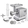 Heinner Tritatutto Heinner MG-2100SS, 2100W, accessorio per pomodori, accessorio per salsicce, coltello e setaccio in acciaio inox, Argento