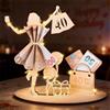 Anruzon Regali in denaro, per compleanno, 40° compleanno, donne, con catena luminosa a LED, supporto in legno, libro degli ospiti, 40° compleanno, donna, decorazione personalizzabile, matrimonio