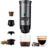 obecilc Macchina da caffè portatile da viaggio, macchina da caffè espresso da 20 bar con USB-C, macchina da caffè da viaggio 3 in 1, autoriscaldante, compatibile con caffè macinato e capsule, per