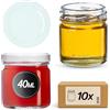 KADAX Weckbräser 40 ml, Barattolo di Mini Muratore, Bicchieri di spezie con Coperchio a Vite, Vetro Autunnale, Vetro di Prova, barattoli di marmellata, Mini barattoli da Miele, Occhiali Rotondi