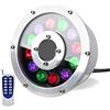 CHINLIFE RGB Luce della Fontana con Telecomando - Sommergibili Luci Piscina IP68 Impermeabile LED Luci Piscina per Acquari Nozze Halloween Parco Luci Decorative, AC 12/24V