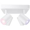 WiZ Faretto Smart LED Imageo WiFi, Base Quadrata, Luce Bianca o Colorata Dimmerabile, GU10, 4 x 5W, Bianco, Tecnologia SpaceSense, Controllo Vocale (Alexa, Apple HomeKit, Google Home)
