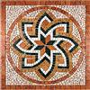 BANI MOSAICI Rosone Mosaico marmo cm 80 x 80 x 0,8 su rete per pavimenti