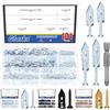 Glarks 201 pezzi Tasselli Autoperforanti per Cartongesso con Set di Viti, 100 pezzi Tasselli a Parete Cava in Acciaio al Carbonio con Vite Autofilettante con 100 pezzi Viti e 1 pezzo Kit Punta PH2 per