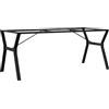 vidaXL Telaio Gambe a Y per Tavolo da Pranzo 180x80x73 cm in Acciaio, gamba in ferro, gambe in ferro, gambe per tavoli, gambe per tavolo