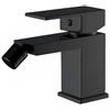 VALAZ Rubinetto Bidet Nero Opaco | Miscelatore Lavabo Bagno Acqua Fredda e Calda, Risparmio Acqua | Installazione Facile e Veloce | Ottone, Inossidabile, Elegante, Quadrato, Serie Segura