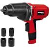 Einhell Avvitatore a percussione CC-IW 950/1 (950 W, 2300 giri/min, coppia max. 450 Nm, interruttore a bilanciere, impugnatura morbida, incl. chiavi a bussola delle seguenti dimensioni: 17, 19, 21 e
