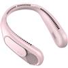 Dnenellr Ventilatore da Collo 6000mAh, Ventilatore Collo Senza Pale Portatile, 4 Velocità, Ricaricabile USB, Lunga Autonomia, per Viaggio, Ufficio ed Esterno (Rosa)