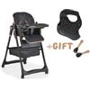 Moni - Moni Seggiolone Pappa Lindo Nero + set pappa omaggio