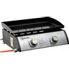 Piastra Barbecue A Gas Da Tavolo Con 2 Bruciatori E Potenza 6kw, 48.5x46x21cm, Nero