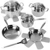 Stoneline Batteria 5 pentole 3 coperchi e accessori