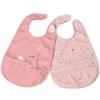 CHICCO B1630115 SET 2 BAVAGLINE PAPPA 6m+ ROSA
