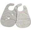 CHICCO B1630115 SET 2 BAVAGLINE PAPPA 6m+ GRIGIA