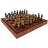 Italfama Set Di Scacchi In Metallo E Legno Italfama Con Tavola In Pelle, Dama, Backgammon