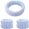 GNALIA 1 PCS Fasce da Polso per Spa, Polsini Assorbenti, Polsini Morbidi Elastici per Lavaggio di Viso per Donna Braccialetti Assorbenti(blu)