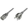 DIGITUS Cavo di Collegamento alla Rete - 1,2 m - da CEE 7/7 (Tipo-F) a C13 - Spina/Presa - H05VVF3G - 0,75 mm² - Cavo di Alimentazione