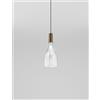 Vistosi SCINTILLA SOSPENSIONE CRISTALLO TRASPARENTE BRONZO LUCIDO 2 L3211 LED 3000K 12W 1600lm DIMMERABILE