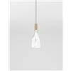 Vistosi SCINTILLA SOSPENSIONE CRISTALLO TRASPARENTE OTTONE LUCIDO 2 L2211 LED 2700K 12W 1500lm DIMMERABILE