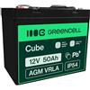 Green Cell GreenCell® Batteria AGM 12V 50Ah al piombo accumulatore sigillata VRLA Senza manutezione ricaricabile Batterie di ricambio ermetica | giocattoli per bambini | allarme | UPS | Peschereccio | Trattorino