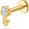 NovaNavel Piercing orecchio/naso tulipano in oro