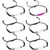 PH PandaHall 6pz Bracciale con Ciondolo in Fiala di Vetro Bracciale Regolabile con Filo Cerato Nero Contenitore Apribile per Nome su Riso per Uomo e Donna