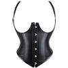 LXJLXD Cinches corsetto con cintura da donna sottoseno bustino vita corte vita sottoseno, Nero, Small