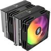 Silentware Raffreddatore CPU Silentware Titan, a doppia torre, 6 heatpipes in rame, 2x ventole PWM A-RGB da 120 mm, compatibile con Intel LGA 115X/1200/1700/1851 e AMD AM4/AM5