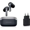 Samsung Galaxy Buds4 Pro, cuffie Bluetooth Hi-Fi wireless, nero, incl. adattatore di ricarica da 25 W