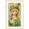 Lanarte Kit Lanarte per ricamo a punto croce "Fantaisie: Fata coronata di gigli", 22x38 cm