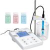 VEVOR Kit pHmetro da Banco per Laboratorio, Intervallo di pH 0-14, Misuratore con Display Retroilluminato, Soluzioni di Calibrazione, Adattatore di Alimentazione, per Test Temperatura e Qualità Acqua