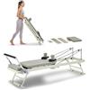 VEVOR Riformatore Pilates Pieghevole, Macchina per Allenamento Pilates per Palestra Casa, Letto Pilates con Doppia Resistenza Molla e Corda, per Utenti Avanzati Principianti, 2080x560x725 mm