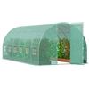 VEVOR Serra da Giardino Tunnel, 590x295x225 cm, Tenda Riparo per Piante con Telaio in Acciaio Zincato, Copertura in PE Verde, Serra a Tunnel per Coltivazione di Ortaggi e Fiori all'Aperto
