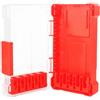 Baoblaze Scatola portaoggetti per punte da trapano, set di punte per cacciavite, contenitore vuoto professionale trasparente portatile con divisori rimovibili, Red M