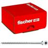 Fischer, Viti Power Fast II FPF CTP 6,0x100 per Legno o Truciolare, Filetto Parziale, Torx, Testa Svasata Piana, Zincatura Bianca (100 Pz.), blu passivato