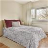 PENSIERI DELICATI Copriletto 220x280 cm, Telo Singolo 100% Cotone Pique, Ideale Come Telo Arredo, Coperta Salva Letto 1 Piazza e Mezza, Fantasia Vittoria Rosso, 100% Made in Italy